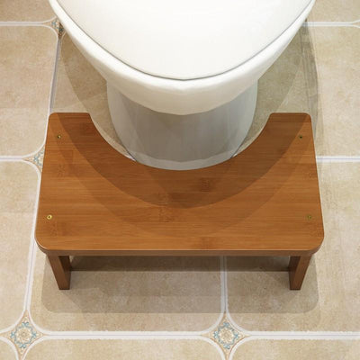 Bamboo Toilet Footstool: Natural Squat Position Support