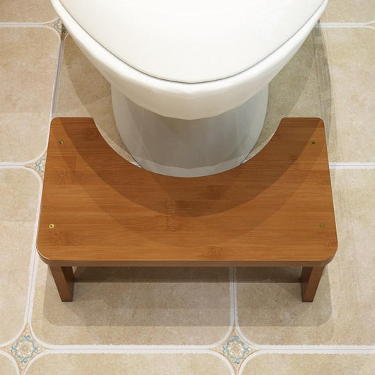 Bamboo Toilet Footstool: Natural Squat Position Support