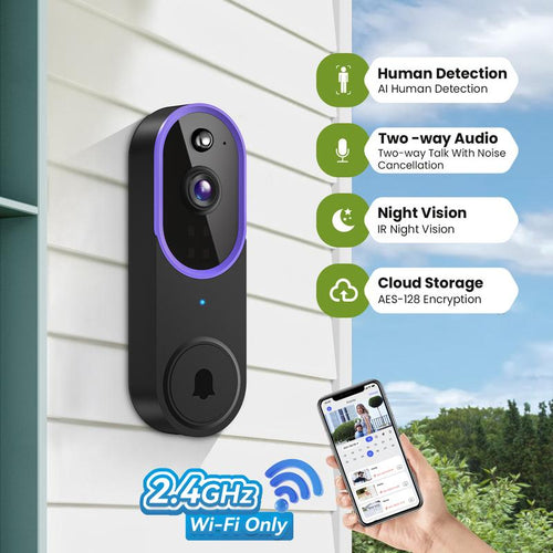 Wireless Doorbell Camera: 1080P