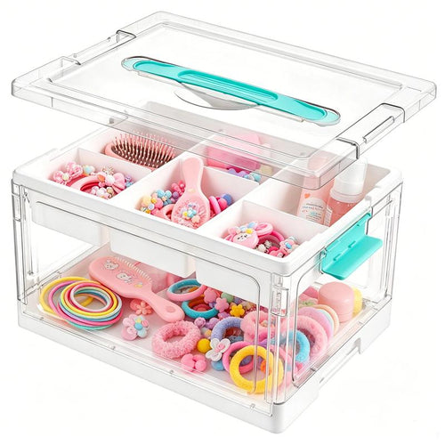 24QT Clear Craft & Toy Storage Organizer: One Box for All the Little Pieces