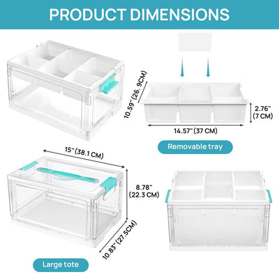 24QT Clear Craft & Toy Storage Organizer: One Box for All the Little Pieces