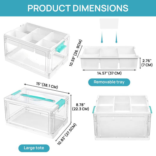 24QT Clear Craft & Toy Storage Organizer: One Box for All the Little Pieces