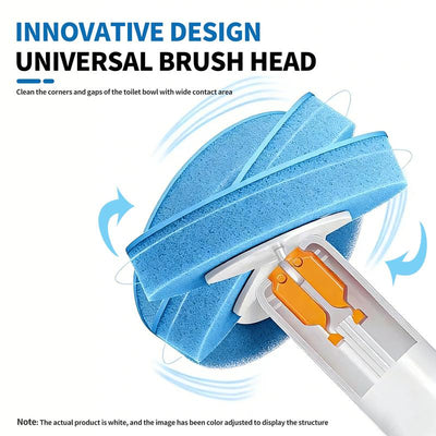 Disposable Toilet Brush Kit with Cleaning Refill Heads: Toss-Away Clean