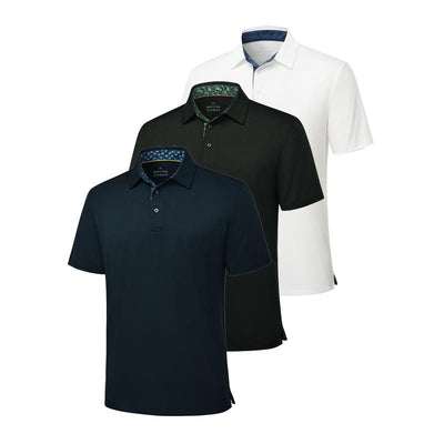 3-Pack Men's Stretch Performance Polo Shirts: Under $7 Each