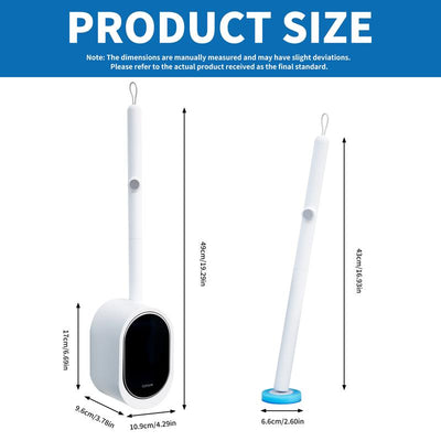Disposable Toilet Brush Kit with Cleaning Refill Heads: Toss-Away Clean