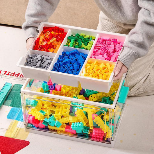 24QT Clear Craft & Toy Storage Organizer: One Box for All the Little Pieces