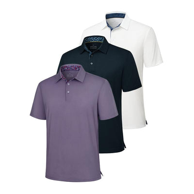 3-Pack Men's Stretch Performance Polo Shirts: Under $7 Each