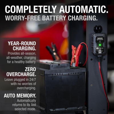 NOCO GENIUS1 1A Smart Battery Charger & Maintainer: Set-and-Forget Power
