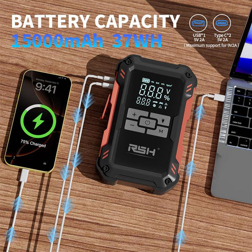 RSH 15000mAh Jump Starter & Tire Inflator