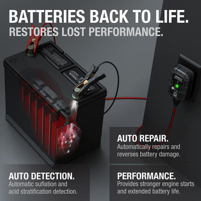 NOCO GENIUS1 1A Smart Battery Charger & Maintainer: Set-and-Forget Power