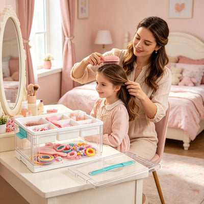 24QT Clear Craft & Toy Storage Organizer: One Box for All the Little Pieces