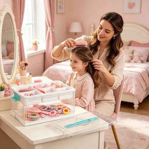 24QT Clear Craft & Toy Storage Organizer: One Box for All the Little Pieces