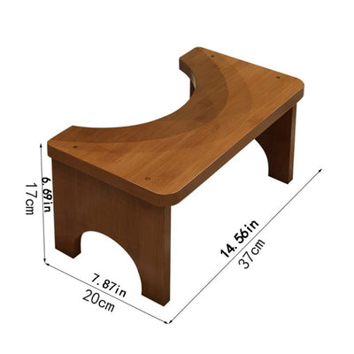 Bamboo Toilet Footstool: Natural Squat Position Support