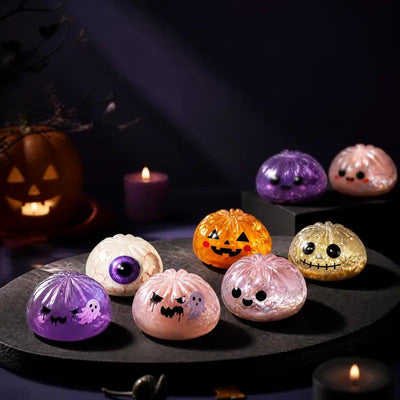6-Pack Halloween Mystery Dumpling Squishy Toys: Spooky Surprise Box