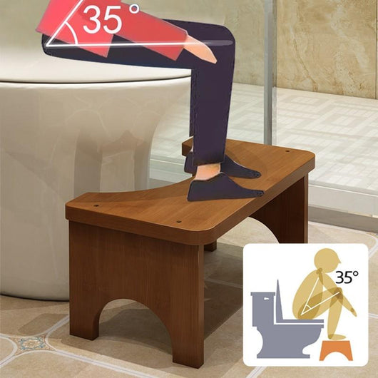 Bamboo Toilet Footstool: Natural Squat Position Support