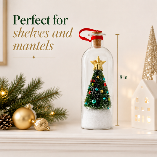 8" Recordable Christmas Tree Message in a Bottle: Grandchild's Voice Keepsake