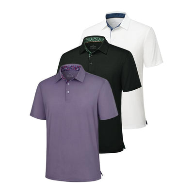 3-Pack Men's Stretch Performance Polo Shirts: Under $7 Each