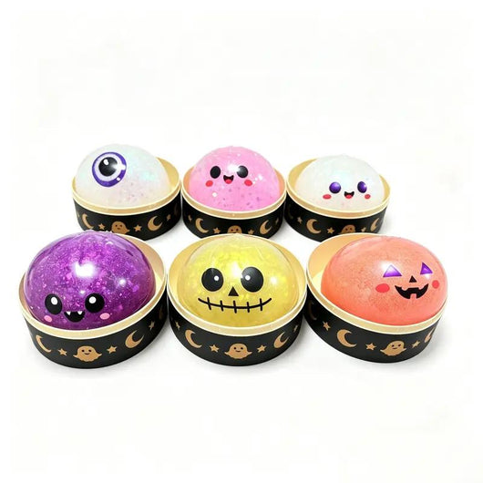 6-Pack Halloween Mystery Dumpling Squishy Toys: Spooky Surprise Box