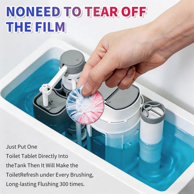 6-Pack Automatic Toilet Bowl Cleaner Tablets: Flush-Activated Freshness