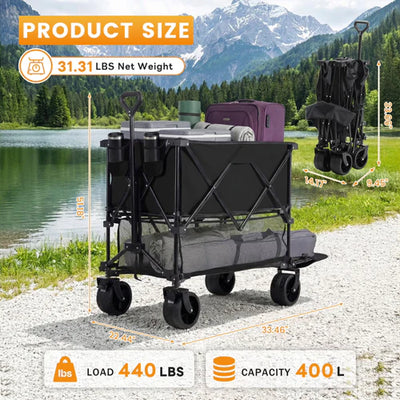Mayvn© DeckWagon: Two-Deck Folding Utility Wagon.