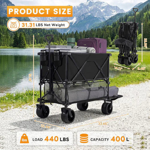 Mayvn© DeckWagon: Two-Deck Folding Utility Wagon.