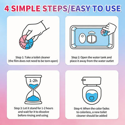 6-Pack Automatic Toilet Bowl Cleaner Tablets: Flush-Activated Freshness