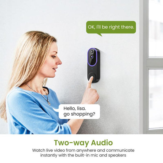 Wireless Doorbell Camera: 1080P
