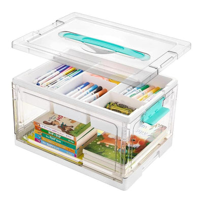 24QT Clear Craft & Toy Storage Organizer: One Box for All the Little Pieces