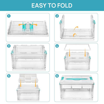 24QT Clear Craft & Toy Storage Organizer: One Box for All the Little Pieces