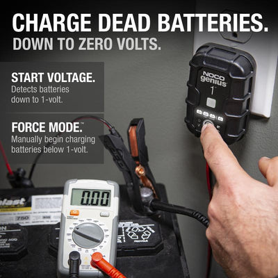 NOCO GENIUS1 1A Smart Battery Charger & Maintainer: Set-and-Forget Power