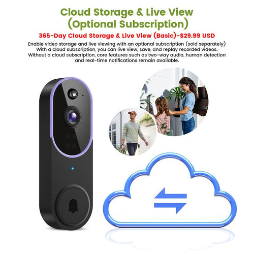 Wireless Doorbell Camera: 1080P